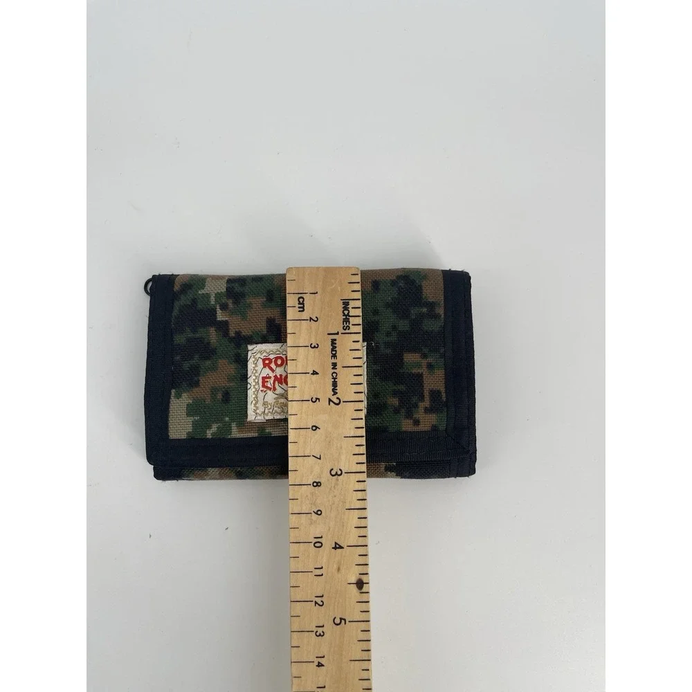 Rough Enough Camo Trifold Wallet Cordura Fabric USA Flag Outdoor Tactical Wallet